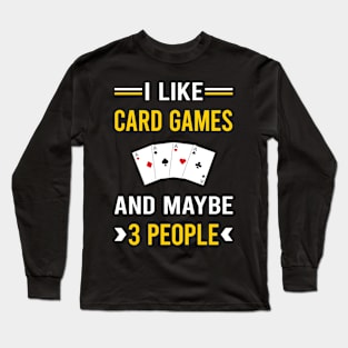 3 People Card Game Games Cards Long Sleeve T-Shirt